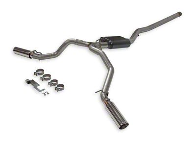 Flowmaster American Thunder Dual Exhaust System with Polished Tips; Side Exit (20-24 3.6L Jeep Gladiator JT)