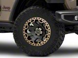 Black Rhino Warlord Matte Black with Machined Dark Tint Lip Wheel; 17x9; -12mm Offset (20-26 Jeep Gladiator JT)