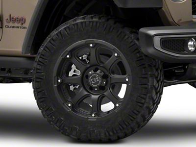 Black Rhino Glamis Matte Black Wheel; 20x9 (20-23 Jeep Gladiator JT)