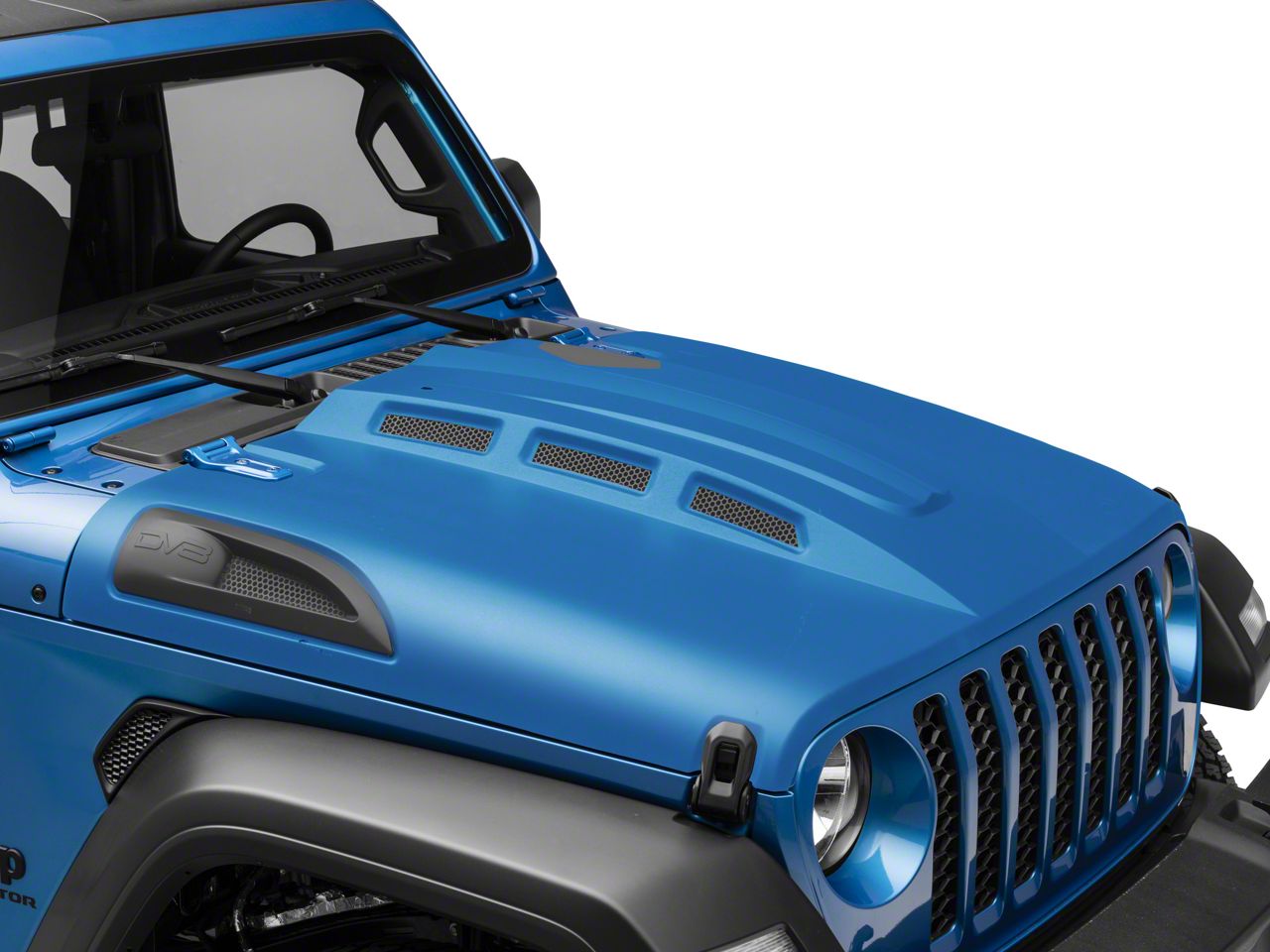 DV8 Offroad Jeep Gladiator Heat Dispersion Vented Hood; Unpainted ...