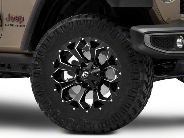 Fuel Wheels Assault Gloss Black Milled Wheel; 20x9 (20-24 Jeep Gladiator JT)