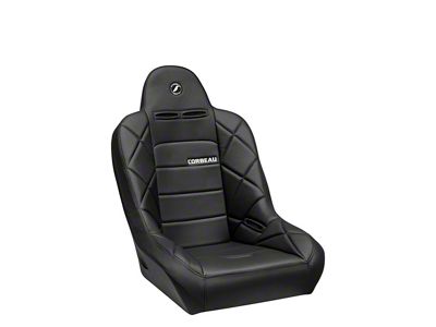 Corbeau Baja JP Wide Suspension Seat; Black Vinyl (Universal; Some Adaptation May Be Required)