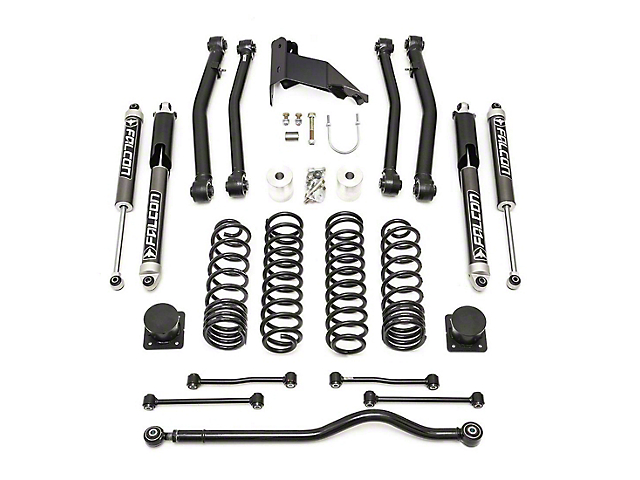 ReadyLIFT 4-Inch Terrain Flex Max 4-Arm Suspension Lift Kit with Falcon 2.1 Monotube Shocks (20-23 Jeep Gladiator JT, Excluding Mojave)