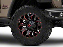 Fuel Wheels Assault Matte Black Red Milled Wheel; 20x9 (20-24 Jeep Gladiator JT)