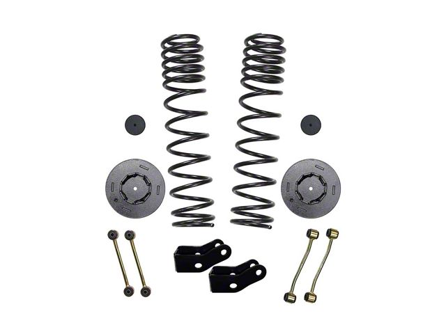 SkyJacker 2-Inch Dual Rate Long Travel Coil Spring Suspension Lift Kit with Rear Metal Coil Spring Spacers and Shock Extensions (20-24 Jeep Gladiator JT Mojave)