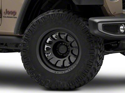 Black Rhino Rapid Matte Black Wheel; 17x9.5 (20-24 Jeep Gladiator JT)