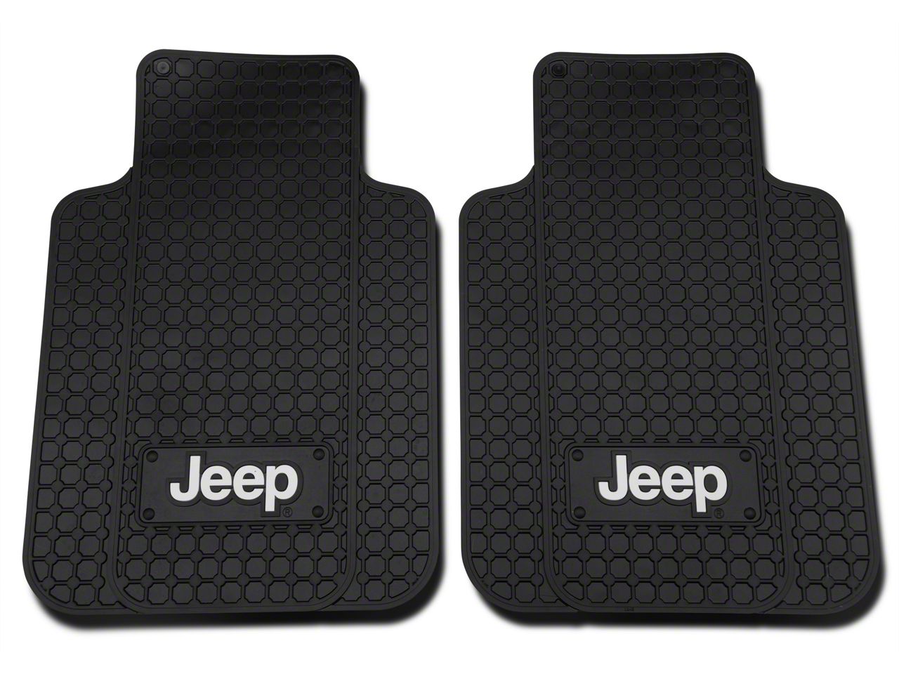 Jeep Gladiator Front Floor Mats with Jeep Logo; Black (2024 Jeep Gladiator JT) Free Shipping
