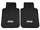 Front Floor Mats with Jeep Logo; Black (20-24 Jeep Gladiator JT)