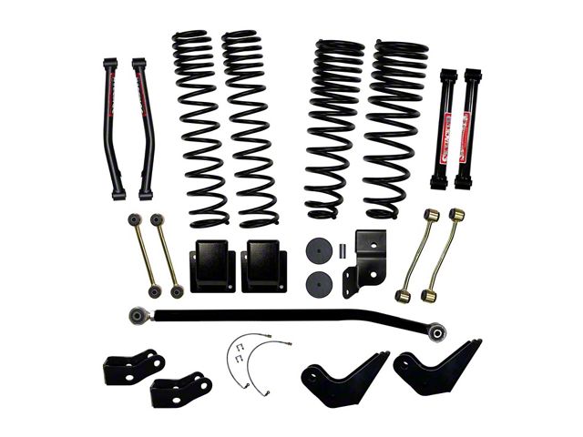 SkyJacker 4.50-Inch Dual Rate Long Travel Suspension Lift Kit with Shock Extensions (20-24 3.6L Jeep Gladiator JT Launch Edition, Rubicon)