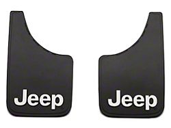 Easy Fit Mud Guards with Jeep Logo; 9-Inch x 15-Inch (20-22 Jeep Gladiator JT)