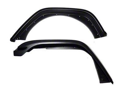 Rough Country WF1 Fender Flares; OE Black (20-24 Jeep Gladiator JT)