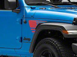 SEC10 Side Accent Flag Decal; Red (20-23 Jeep Gladiator JT)