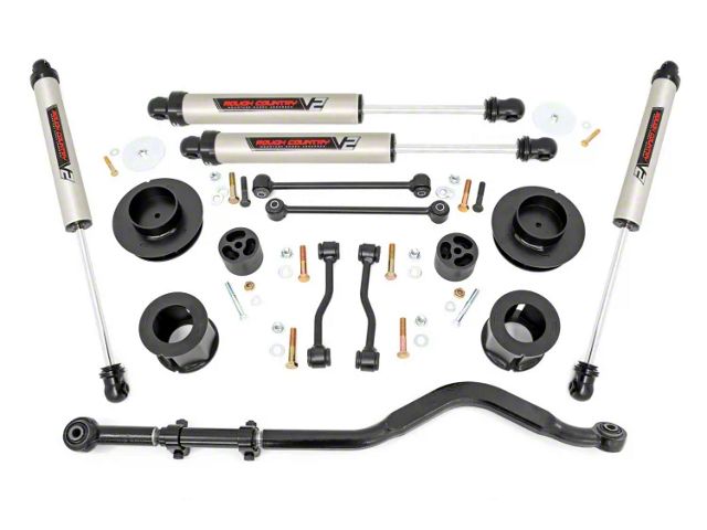 Rough Country 3.50-Inch Spacer Suspension Lift Kit with V2 Monotube Shocks (20-24 Jeep Gladiator JT)