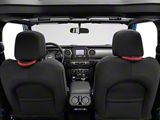 RedRock Headrest Paracord Grab Handles; Black and Red (20-22 Jeep Gladiator JT)