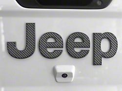 Tailgate Letter Overlays; Domed Carbon Fiber (20-24 Jeep Gladiator JT)