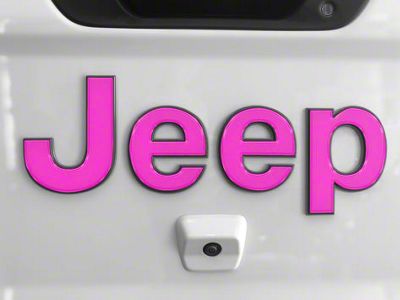 Tailgate Letter Overlays; Hot Pink (20-24 Jeep Gladiator JT)