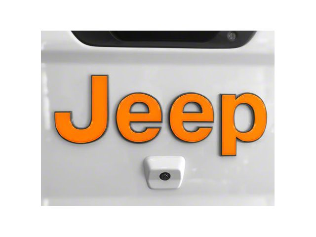 Tailgate Letter Overlays; Orange (20-24 Jeep Gladiator JT)