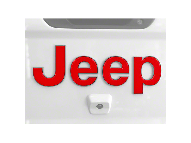 Tailgate Letter Overlays; Red (20-23 Jeep Gladiator JT)