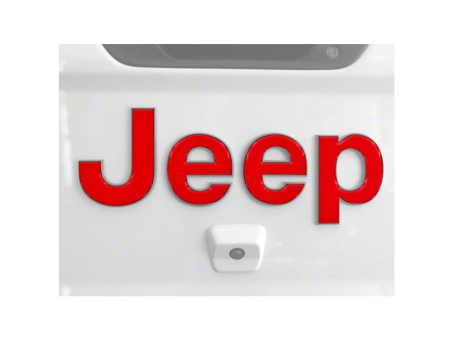 Tailgate Letter Overlays; Red (20-24 Jeep Gladiator JT)