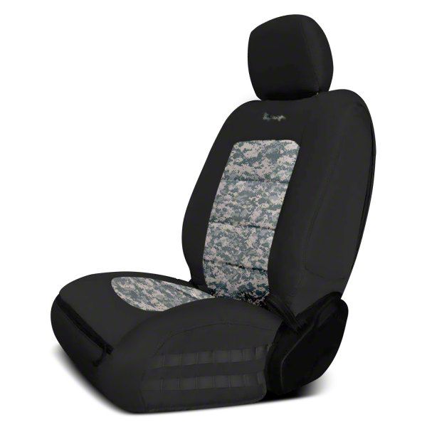 Bartact Jeep Gladiator Tactical Front Seat Covers; Black/ACU Camo