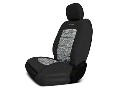 Bartact Tactical Front Seat Covers; Black/ACU Camo (20-24 Jeep Gladiator JT)