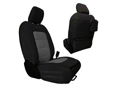 Bartact Tactical Front Seat Covers; Black/Graphite (20-23 Jeep Gladiator JT)