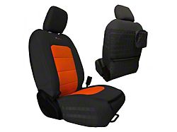 Bartact Tactical Front Seat Covers; Black/Orange (20-23 Jeep Gladiator JT)