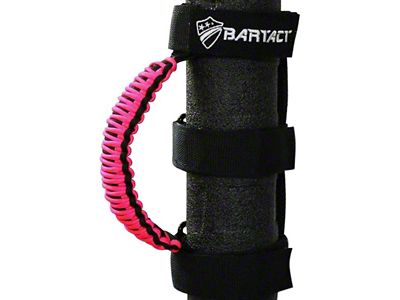 Bartact Paracord Grab Handles; Black/Hot Pink (Universal; Some Adaptation May Be Required)