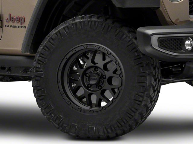 KMC Grenade Off-Road Matte Black Wheel; 17x9 (20-24 Jeep Gladiator JT)