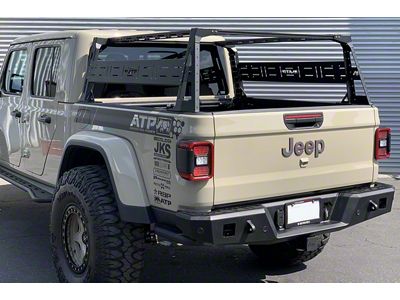 American Trail Products Tall Series Adventure Bed Rack; Textured Black (20-24 Jeep Gladiator JT)