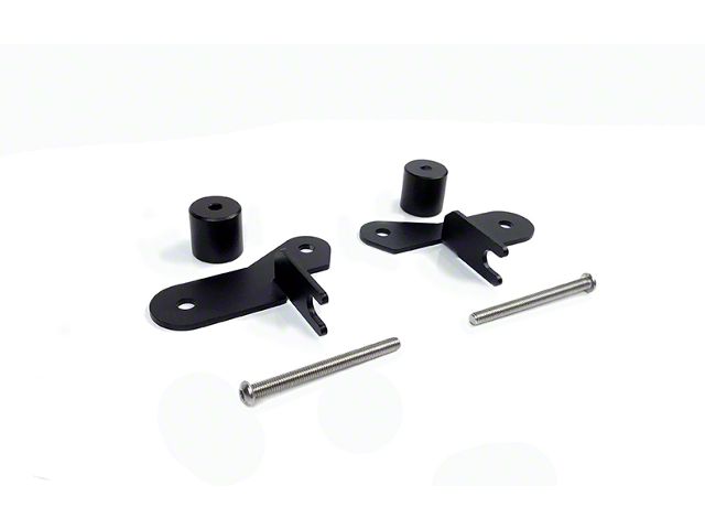 American Trail Products A-Pillar Light Mounting Brackets; Textured Black (18-24 Jeep Wrangler JL Rubicon)