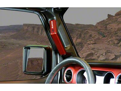 American Trail Products Front Billet Grab Handles; Red (20-23 Jeep Gladiator JT)