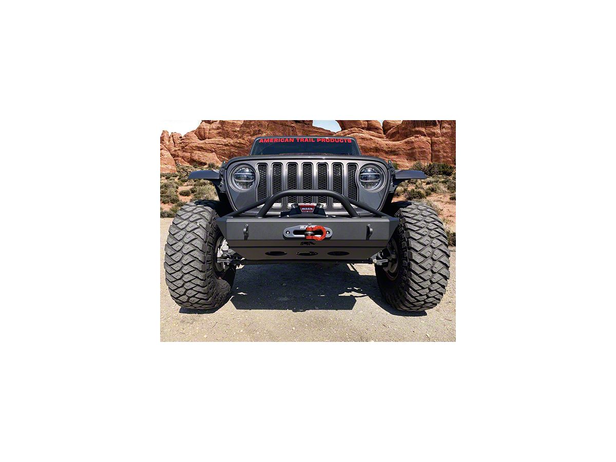 American Trail Products Jeep Wrangler Fully Loaded Mid Width Front Bumper;  Textured Black 32180001K (18-23 Jeep Wrangler JL) - Free Shipping