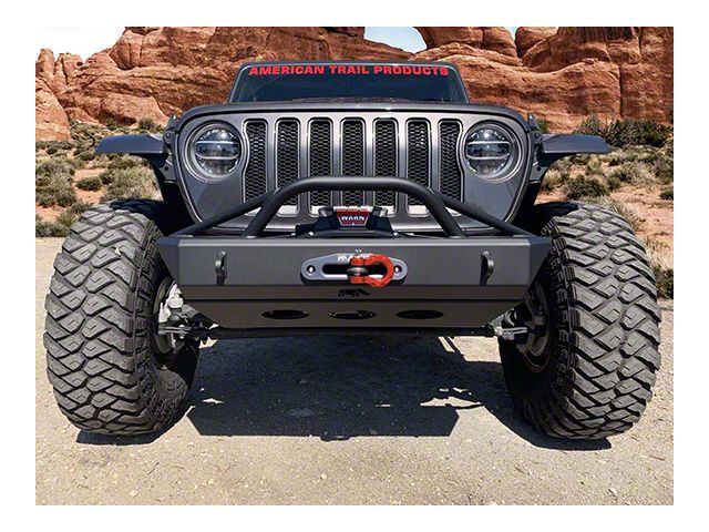 American Trail Products Fully Loaded Mid Width Front Bumper; Textured Black (18-24 Jeep Wrangler JL)