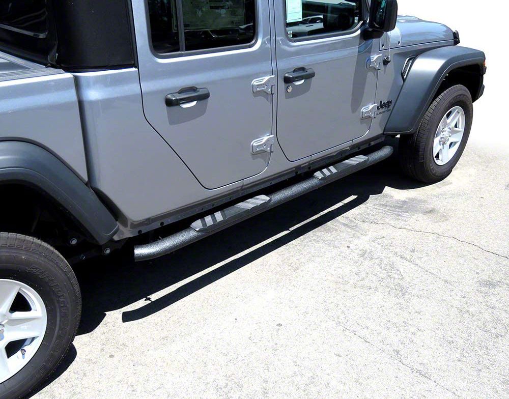 Jeep Gladiator 3.50Inch Side Step Bars; Textured Black (2024 Jeep