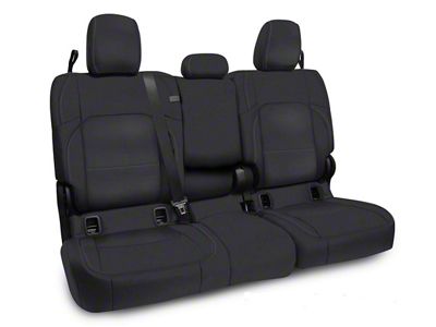 PRP Rear Bench Seat Cover; All Black (20-24 Jeep Gladiator JT w/ Leather Interior)