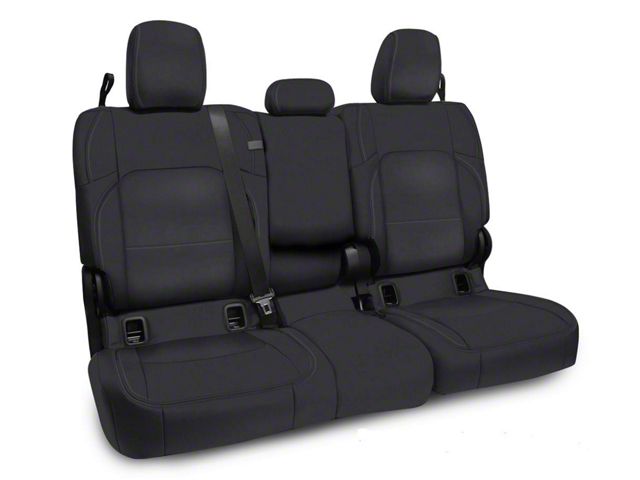 PRP Rear Bench Seat Cover; All Black (20-24 Jeep Gladiator JT w/ Leather Interior)