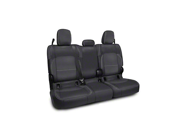 PRP Rear Bench Seat Cover; Black and Gray (20-23 Jeep Gladiator JT w/ Cloth Interior)