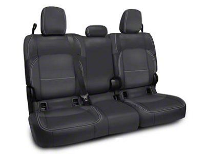 PRP Rear Bench Seat Cover; Black and Gray (20-24 Jeep Gladiator JT w/ Cloth Interior)