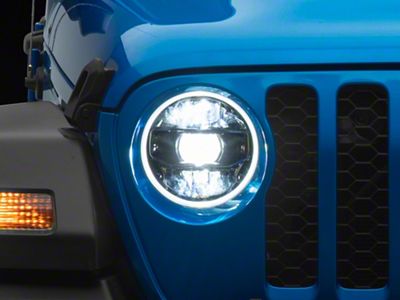 DV8 Offroad LED Headlights; Black Housing; Clear Lens (20-24 Jeep Gladiator JT)