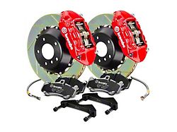 Brembo GT Series 4-Piston Rear Big Brake Kit with 15-Inch 2-Piece Type 1 Slotted Rotors; Red Calipers (20-23 Jeep Gladiator JT)