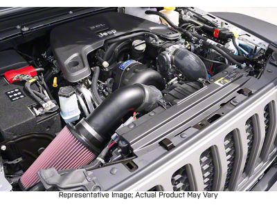 Procharger High Output Intercooled Supercharger Tuner Kit with P-1SC-1; Polished Finish (20-22 3.6L Jeep Gladiator JT)