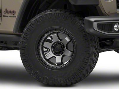 Fuel Wheels Block Matte Gunmetal Wheel; 17x9 (20-24 Jeep Gladiator JT)