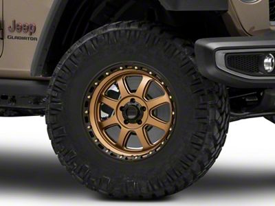 KMC Chase Matte Bronze with Black Lip Wheel; 17x9 (20-24 Jeep Gladiator JT)