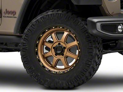 KMC Chase Matte Bronze with Black Lip Wheel; 20x9 (20-24 Jeep Gladiator JT)