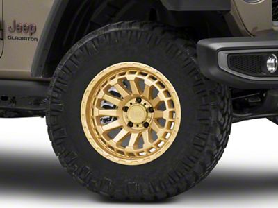 Black Rhino Raid Gold Wheel; 17x8.5 (20-24 Jeep Gladiator JT)