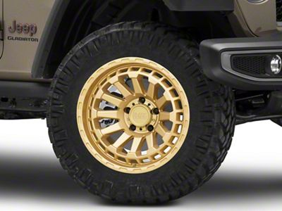 Black Rhino Raid Gold Wheel; 20x9.5 (20-24 Jeep Gladiator JT)