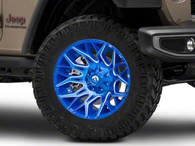 Fuel Wheels Twitch Anodized Blue Milled Wheel; 20x9 (20-24 Jeep Gladiator JT)