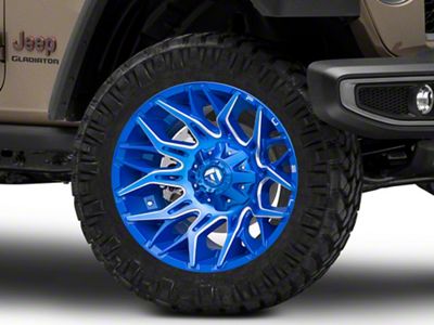 Fuel Wheels Twitch Anodized Blue Milled Wheel; 22x10 (20-23 Jeep Gladiator JT)