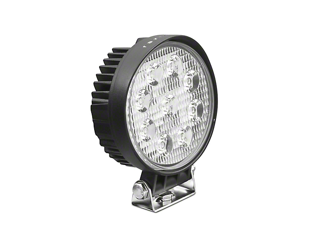 Raxiom 4.50-Inch Round 9-LED Light; Flood Beam (Universal; Some Adaptation May Be Required)